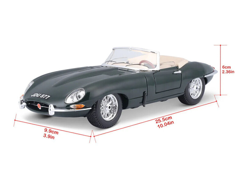 Bburago Jaguar E Cabriolet 1961 1:18 zelený